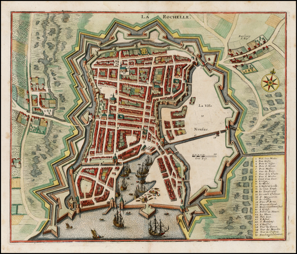 16-France Map By Matthaus Merian