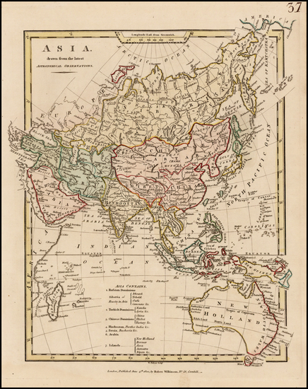 47-Asia, Asia, Australia & Oceania and Oceania Map By Robert Wilkinson