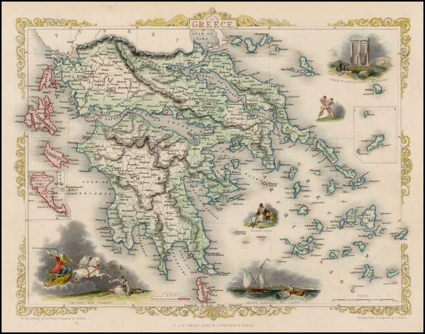 35-Mediterranean, Balearic Islands and Greece Map By John Tallis