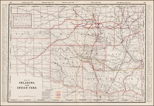 40-Plains and Southwest Map By George F. Cram