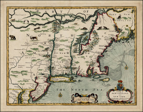 86-New England and Mid-Atlantic Map By John Speed