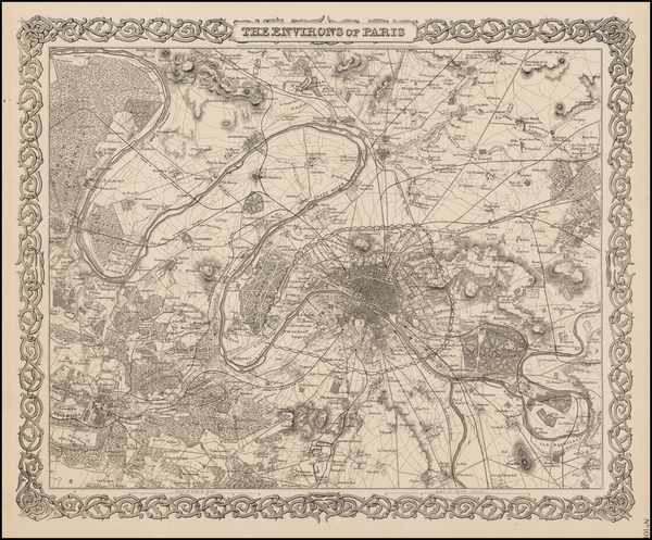 80-France Map By Joseph Hutchins Colton