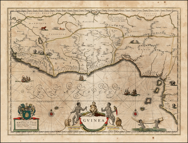 93-West Africa Map By Willem Janszoon Blaeu