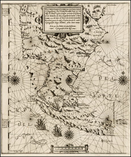 29-South America Map By Pedro Teixeira / Diego Ramirez de Arellano