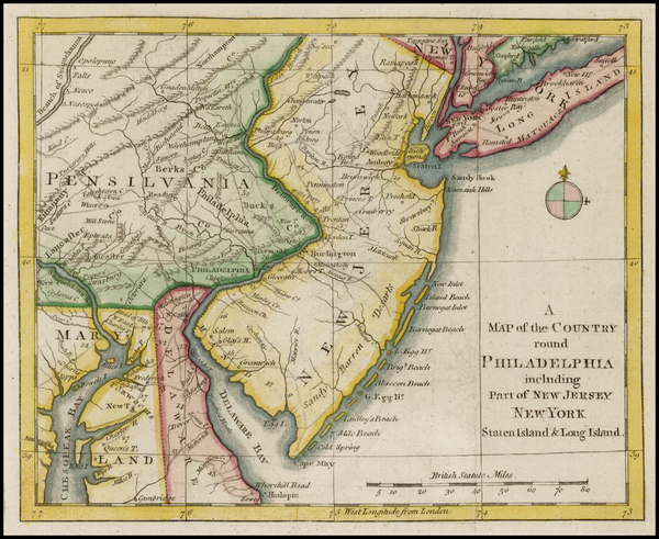 71-Mid-Atlantic Map By Gentleman's Magazine