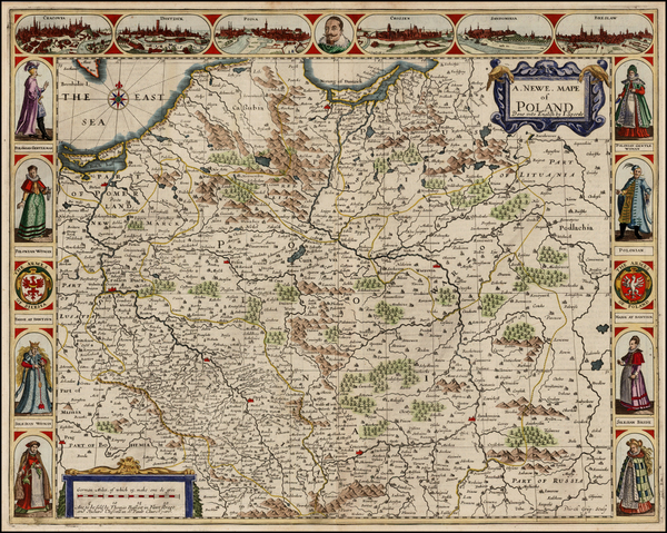 34-Poland, Baltic Countries and Germany Map By John Speed