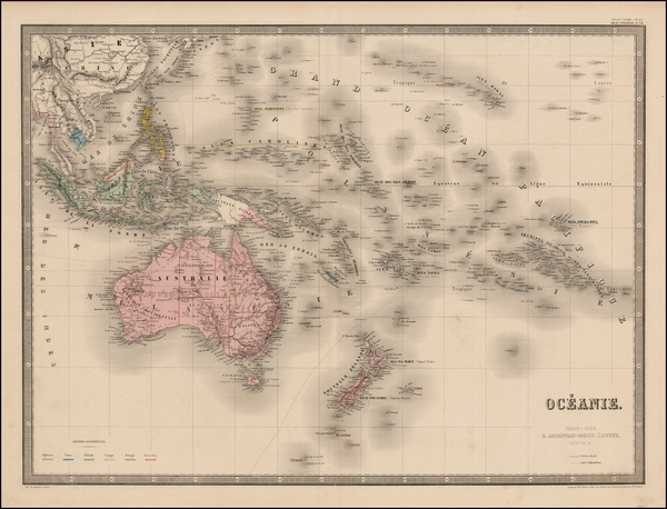 70-Southeast Asia, Philippines, Australia & Oceania, Pacific, Australia and Oceania Map By J. 