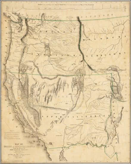 64-Southwest, Rocky Mountains and California Map By John Charles Fremont / Charles Preuss