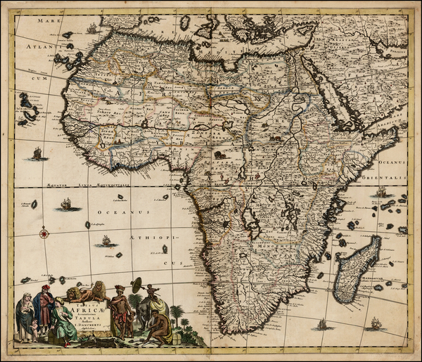 22-Africa and Africa Map By Justus Danckerts