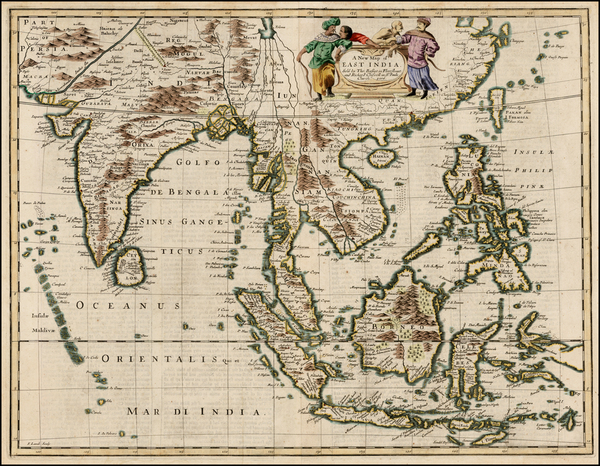 67-China, India, Southeast Asia, Philippines and Other Islands Map By John Speed