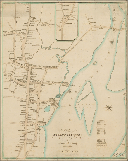 73-New England Map By James H. Linsley