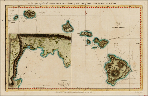 50-Hawaii and Hawaii Map By James Cook