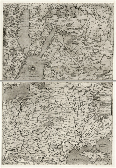 78-Poland, Russia, Ukraine, Baltic Countries, Scandinavia and Germany Map By Giacomo Gastaldi