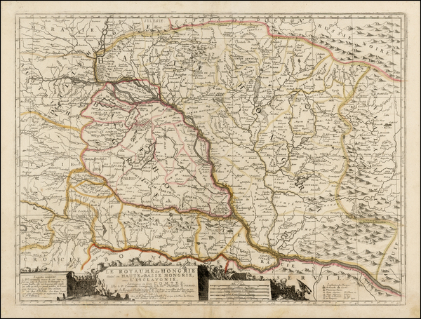 75-Hungary and Balkans Map By Vincenzo Maria Coronelli / Jean-Baptiste Nolin