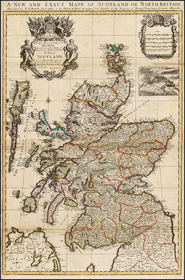 76-Scotland Map By Henry Overton