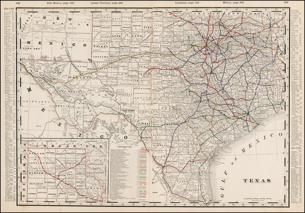 37-Texas Map By George F. Cram