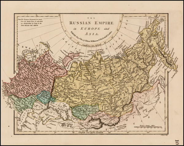 63-Poland, Russia, Central Asia & Caucasus and Russia in Asia Map By Robert Wilkinson