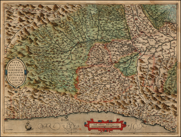 99-Italy Map By Abraham Ortelius