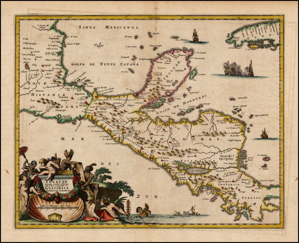 79-Mexico and Central America Map By John Ogilby