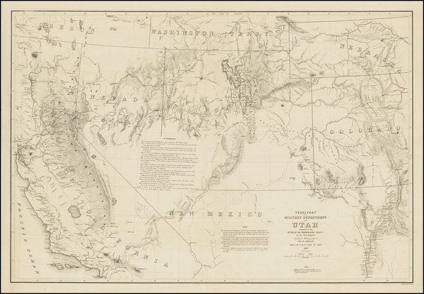 17-Southwest, Rocky Mountains and California Map By United States Bureau of Topographical Engineer