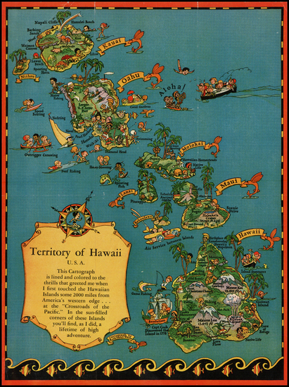 2-Hawaii and Hawaii Map By Ruth Taylor White