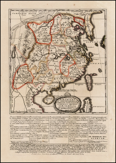 77-China and Korea Map By Jean-Baptiste Nolin