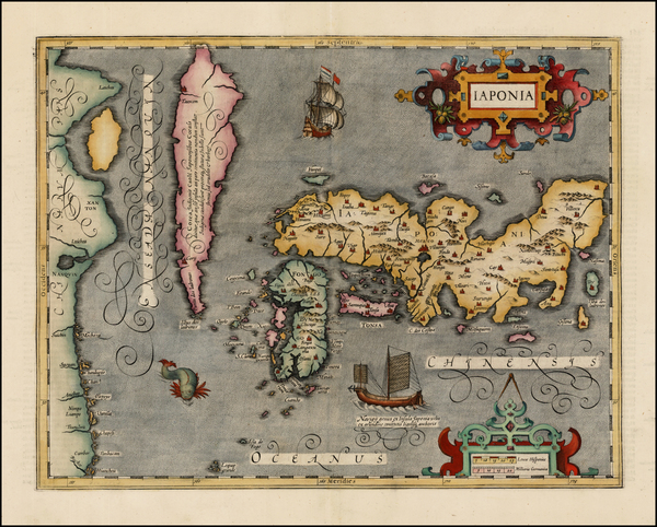 73-Japan and Korea Map By Jodocus Hondius