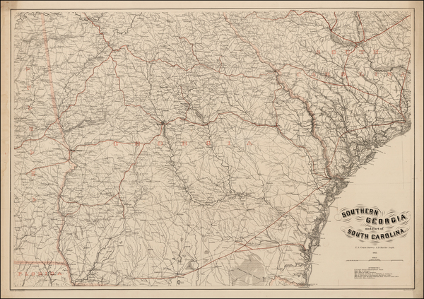 94-Southeast Map By Adolph Lindenkohl