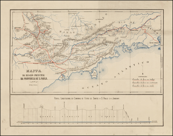 79-Brazil Map By Lithographia Imperial de Eduardo Rensburg