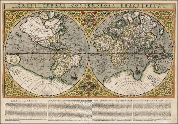 65-World and World Map By Rumold Mercator