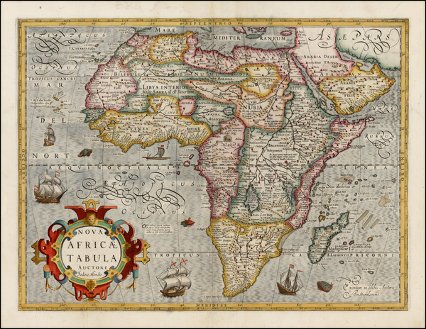 30-Africa and Africa Map By Jodocus Hondius