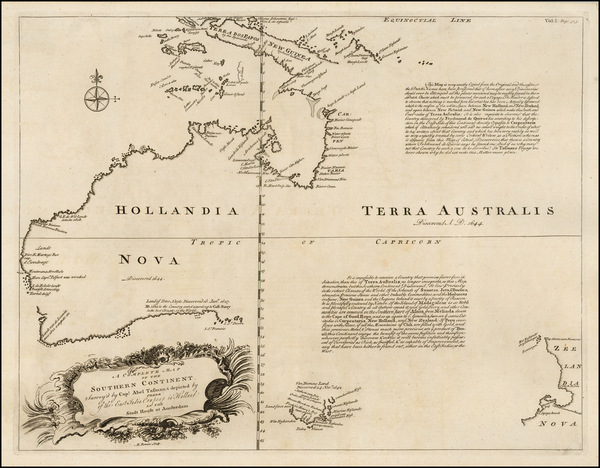 16-Australia and New Zealand Map By Emanuel Bowen