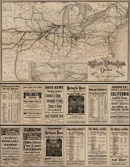 84-Midwest, Plains and Rocky Mountains Map By Fisk & Russell