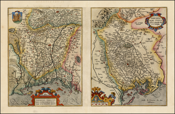 56-Italy Map By Abraham Ortelius