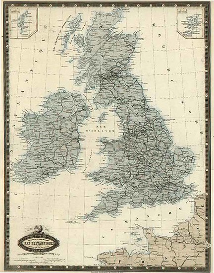 79-Europe and British Isles Map By F.A. Garnier