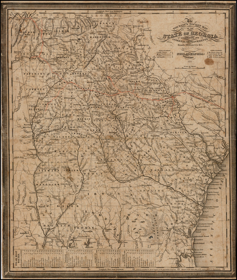 46-Southeast Map By Samuel Augustus Mitchell