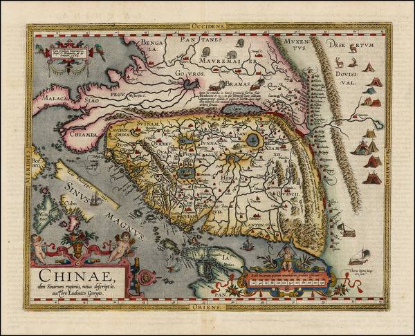 80-China, Japan, Southeast Asia and Philippines Map By Abraham Ortelius