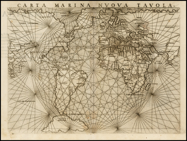 64-World and World Map By Girolamo Ruscelli