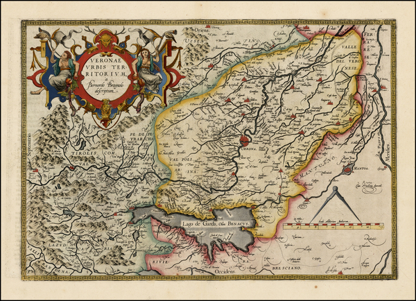 40-Italy Map By Abraham Ortelius