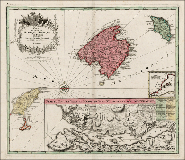 74-Spain and Balearic Islands Map By Matthaus Seutter