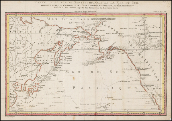 64-Alaska, Hawaii, China, Pacific, Hawaii, Russia in Asia, California and Canada Map By Dupuis