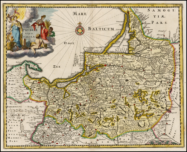 35-Poland, Baltic Countries and Germany Map By Philipp Clüver