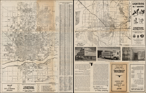 40-Arizona and California Map By McGrath & Selover / McGrew Commercial Printery