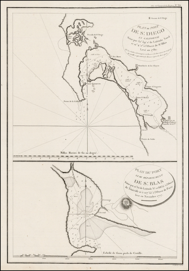 69-Mexico and California Map By Jean Francois Galaup de La Perouse