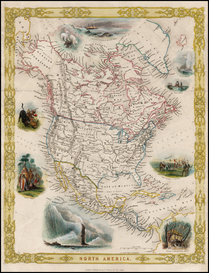 48-North America Map By George Virtue