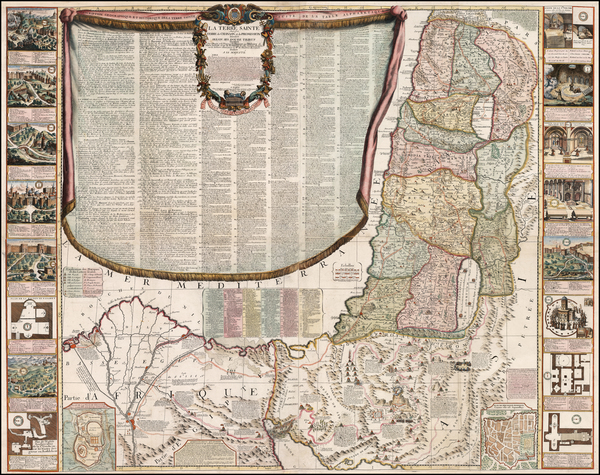 46-Holy Land Map By Jean-Baptiste Nolin