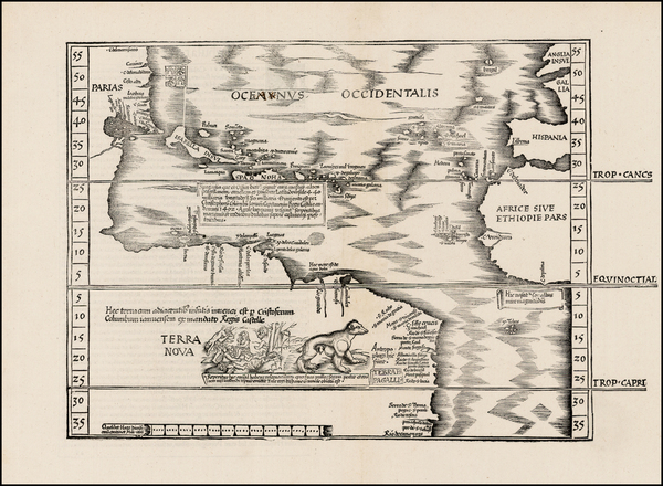 52-Atlantic Ocean, North America, South America and America Map By Lorenz Fries