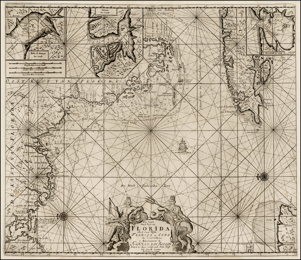 5-Florida, Southeast and Caribbean Map By Gerard Van Keulen