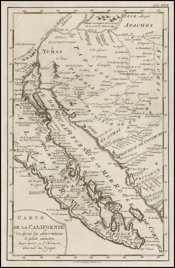 39-Southwest, Baja California and California Map By A. Krevelt