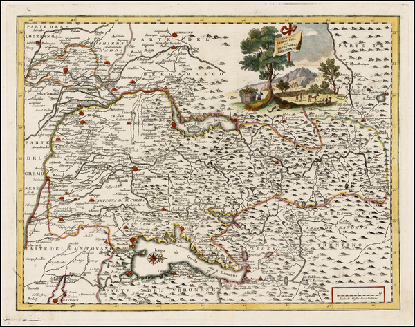 17-Italy Map By Giambattista Albrizzi